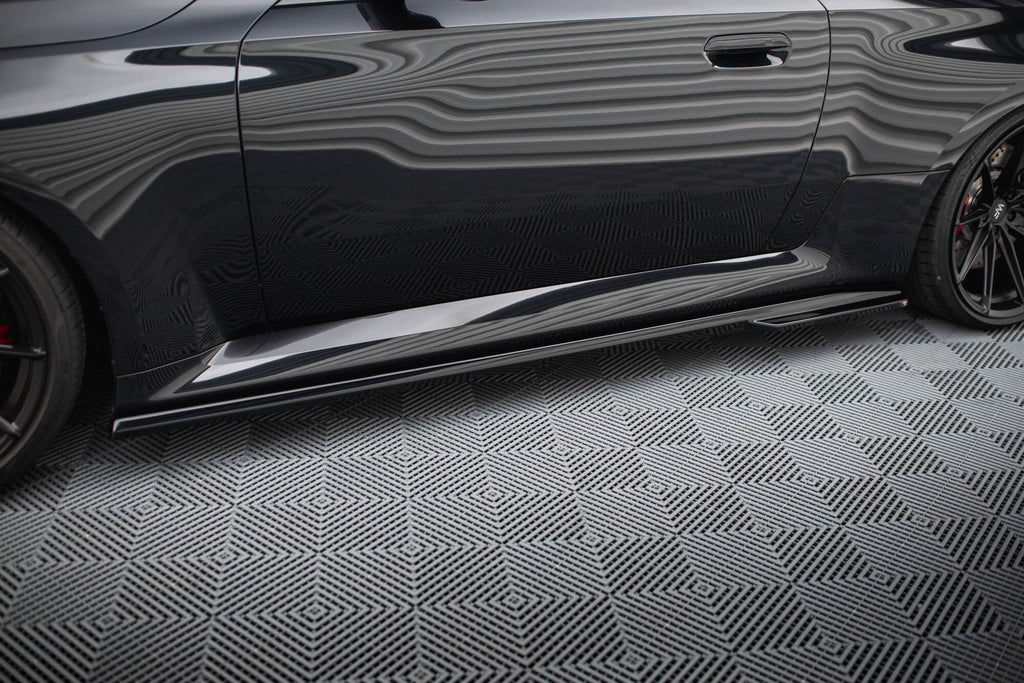 Maxton Design Street+ Seitenschweller Leisten passend für V.1 passend für BMW M2 G87 schwarz Hochglanz