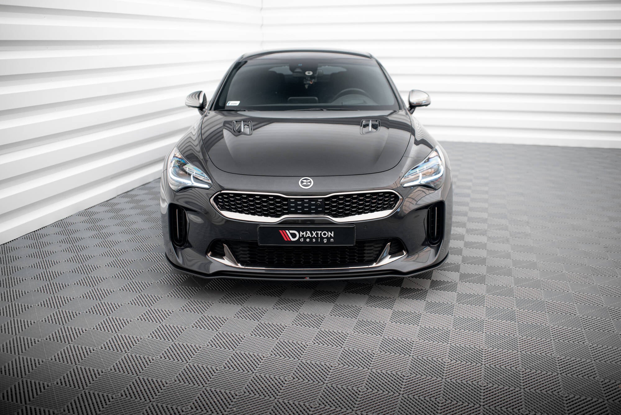 Maxton Design Street Pro Street+ Spoilerlippe Front Ansatz passend für Kia Stinger GT / GT-Line / Standard Mk1