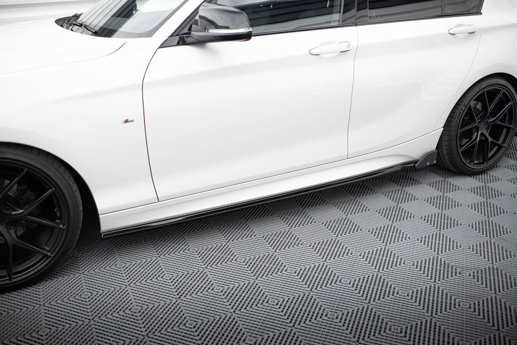 Maxton Design Street+ Seitenschweller Leisten passend für V.4 + Flaps BMW 1er M-Paket / M140i F20 Facelift
