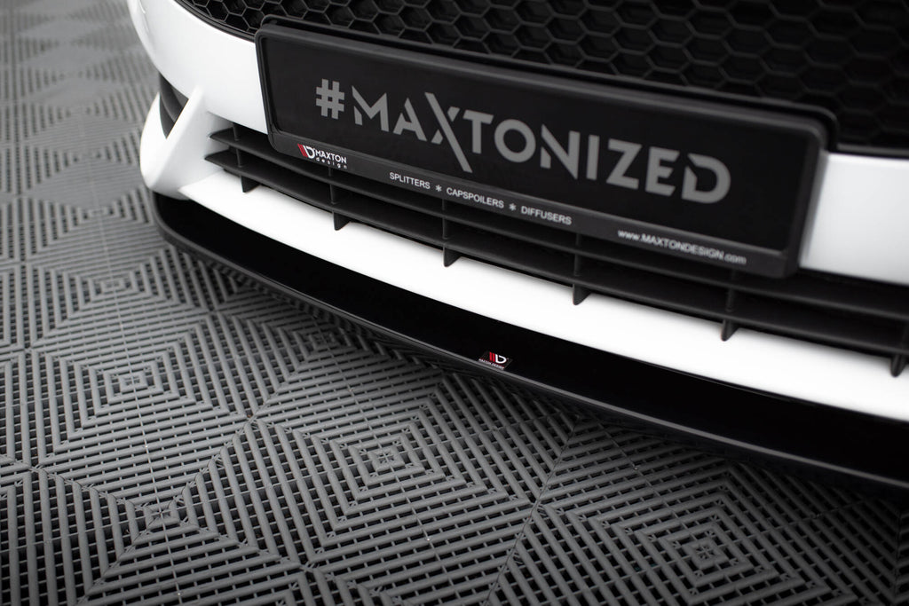 Maxton Design Street+ Spoilerlippe Front Ansatz V.2 passend für Ford Fiesta ST Mk7 FL schwarz Hochglanz
