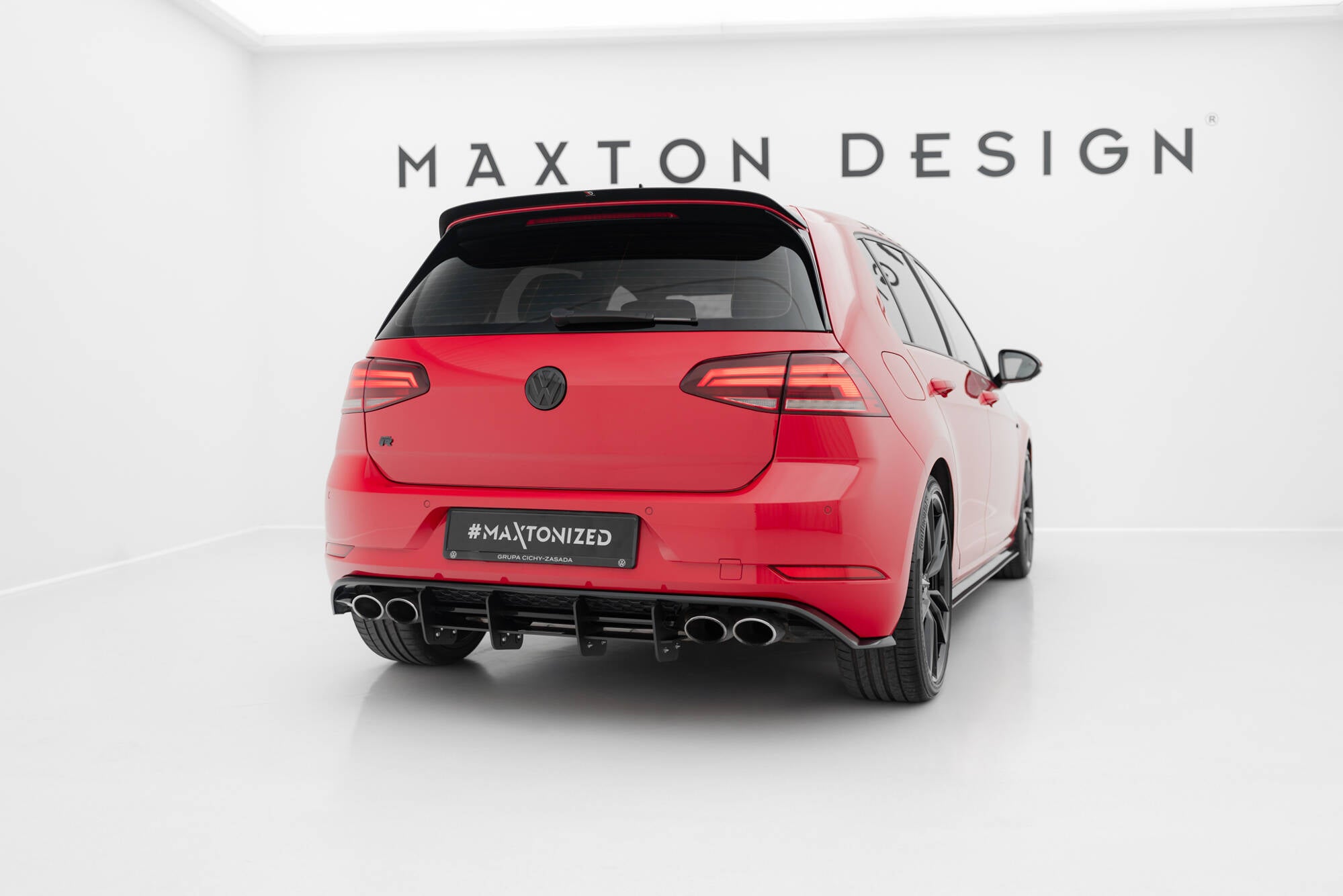 Maxton Design Diffusor Heck Ansatz passend für Heckschürze passend für VW Golf R Mk7 Facelift