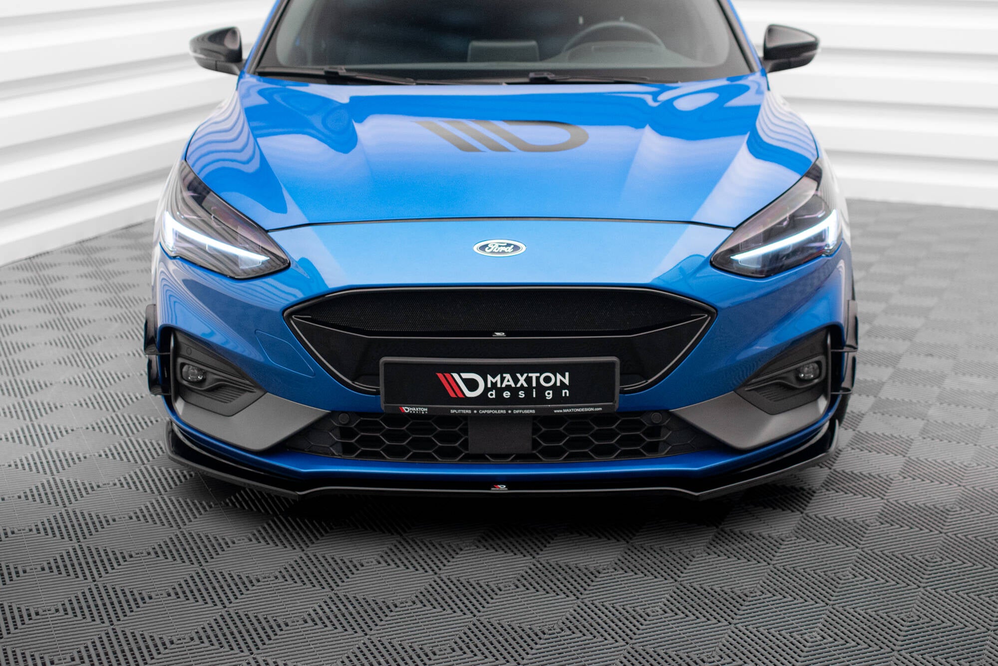 Maxton Design Front Grill Ford Focus ST / ST-Line Mk4 schwarz Hochglanz für Ford Focus St-Line