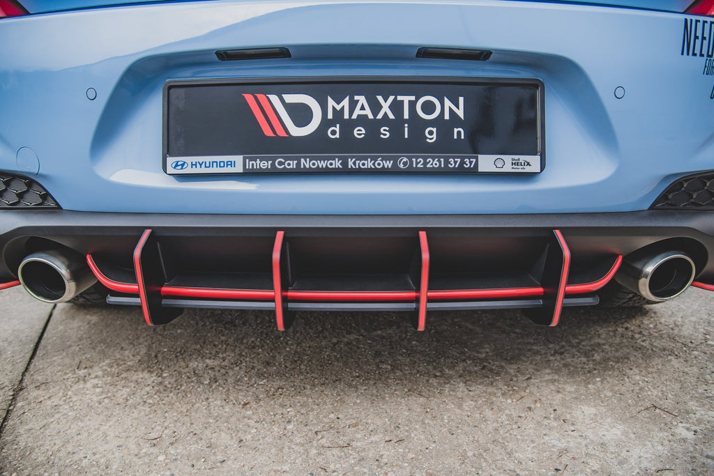 Maxton Design Robuste Racing Heckschürze V.2 passend für Hyundai I30 N Mk3 Hatchback