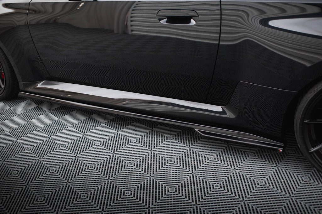 Maxton Design Street+ Seitenschweller Leisten passend für V.1 passend für BMW M2 G87 schwarz Hochglanz