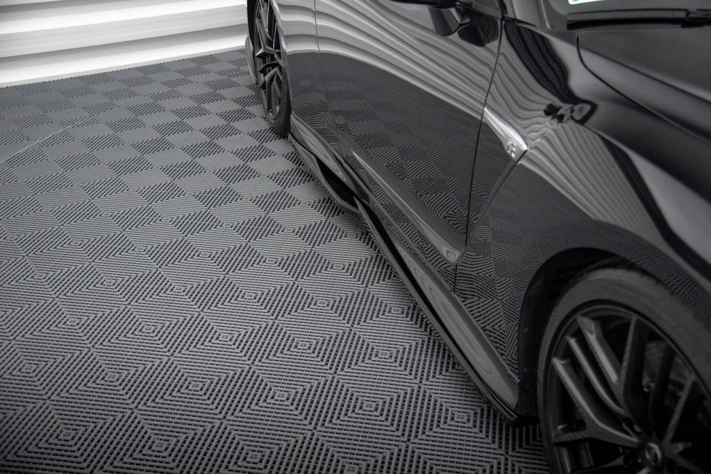 Maxton Design Street+ Seitenschweller Leisten passend für Nissan GTR R35 Facelift schwarz Hochglanz