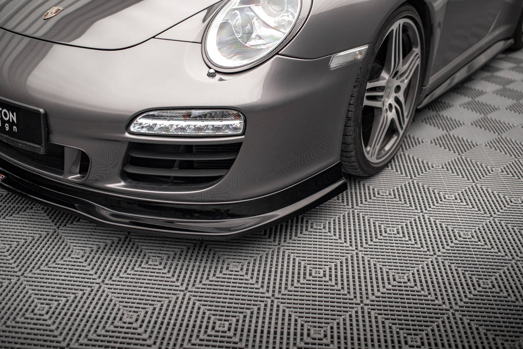 Maxton Design Street+ Spoilerlippe Front Ansatz V.1 passend für Porsche 911 Carrera GTS 997 Facelift schwarz Hochglanz