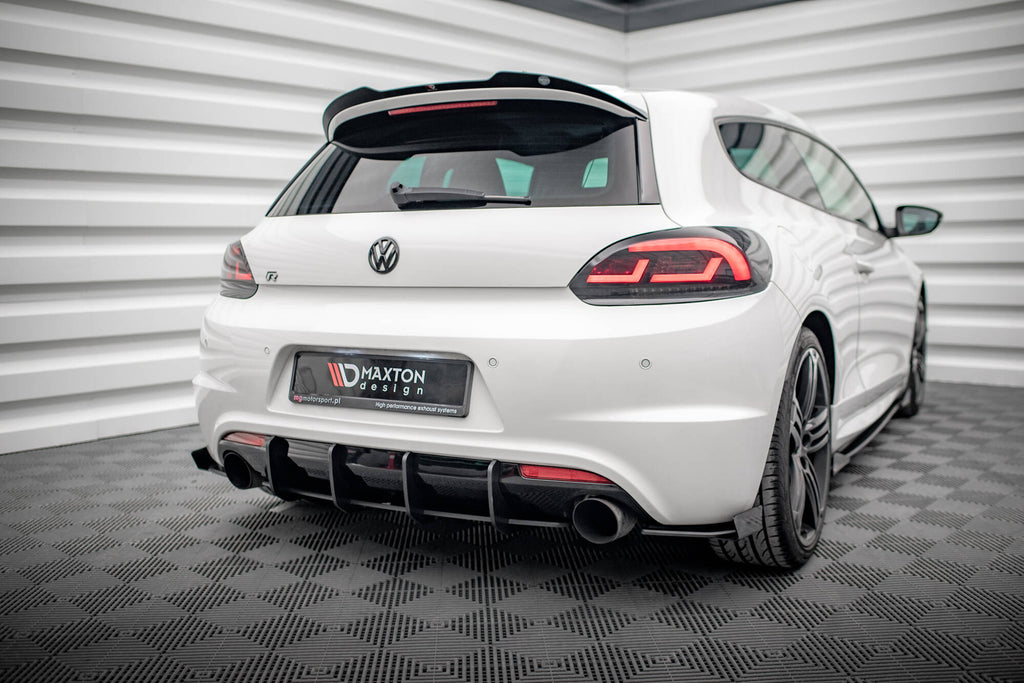 Maxton Design Spoiler CAP V.2 passend für VW Scirocco R Mk3 schwarz Hochglanz