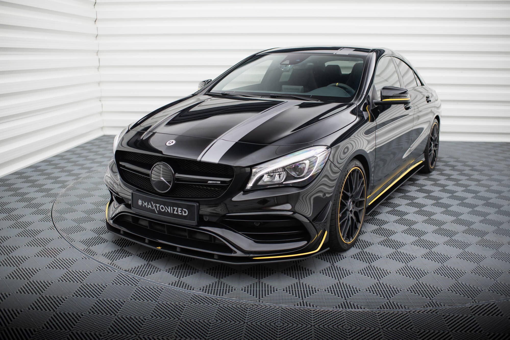 Maxton Design Street Pro Street+ Spoilerlippe Front Ansatz passend für Mercedes-AMG CLA 45 Aero C117 Facelift