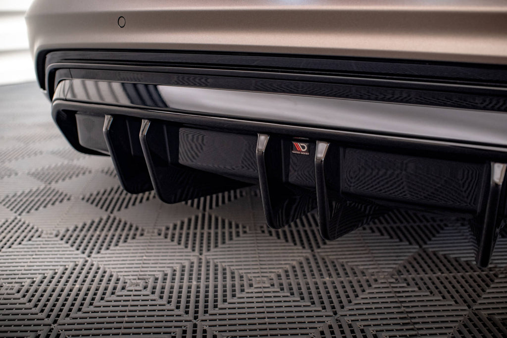 Maxton Design Diffusor Heck Ansatz passend für Audi e-Tron GT / RS GT Mk1 schwarz Hochglanz