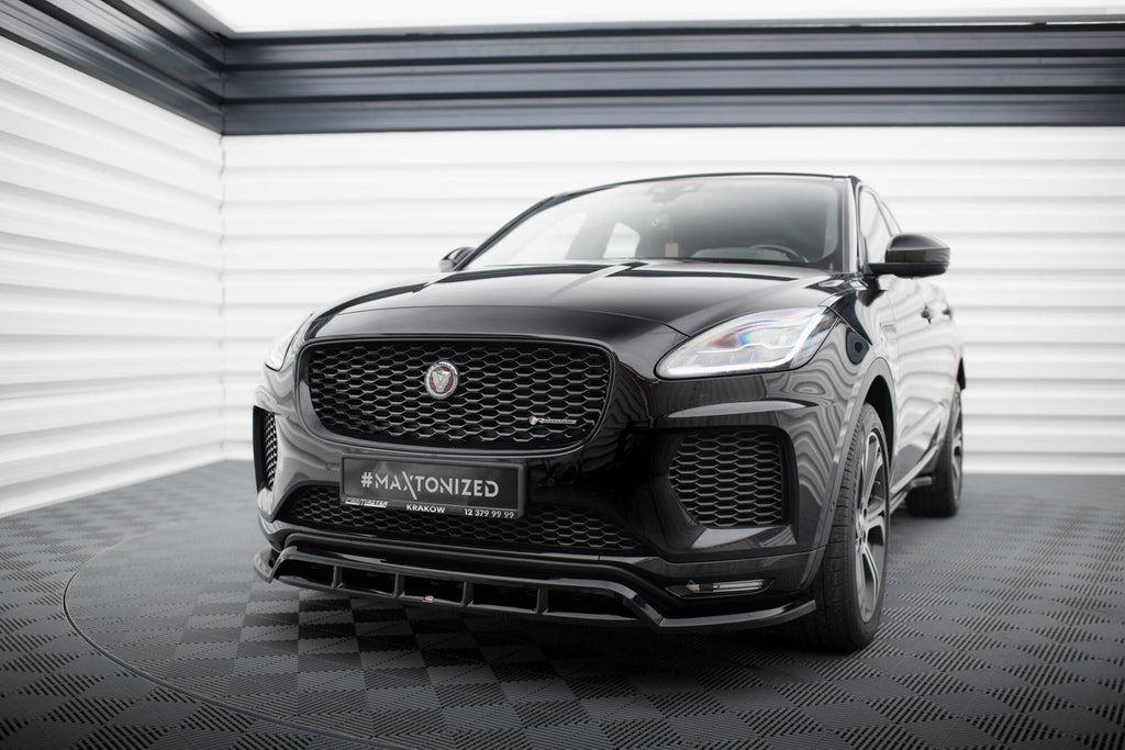 Maxton Design Street+ Spoilerlippe Front Ansatz passend für Jaguar E-Pace R-Dynamic X540 schwarz Hochglanz