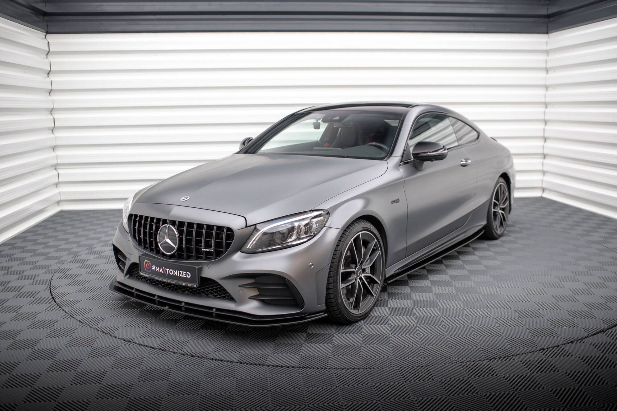 Maxton Design Street Pro Street+ Seitenschweller Leisten passend für Mercedes-AMG C43 Coupe / Cabrio C205 Facelift / A205 Facelift