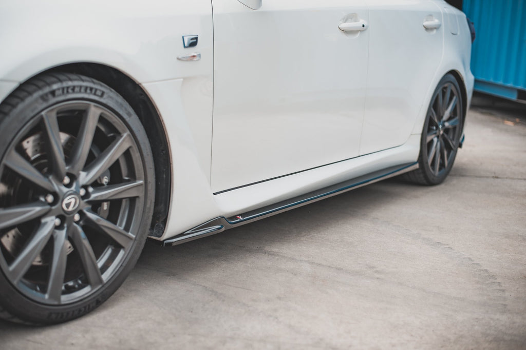 Maxton Design Seitenschweller Ansatz für Lexus IS F Mk2 schwarz matt