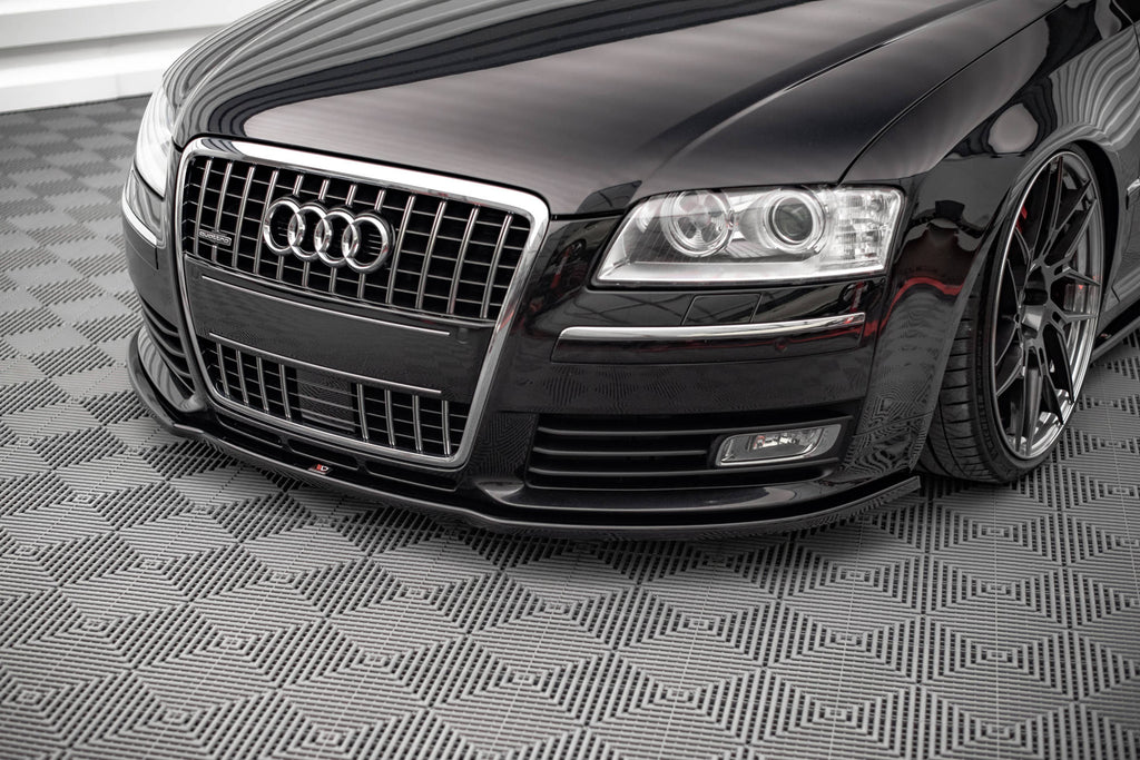 Maxton Design Street+ Spoilerlippe Front Ansatz passend für Audi S8 D3 schwarz Hochglanz