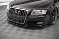 Maxton Design Street+ Spoilerlippe Front Ansatz passend für Audi S8 D3 schwarz Hochglanz