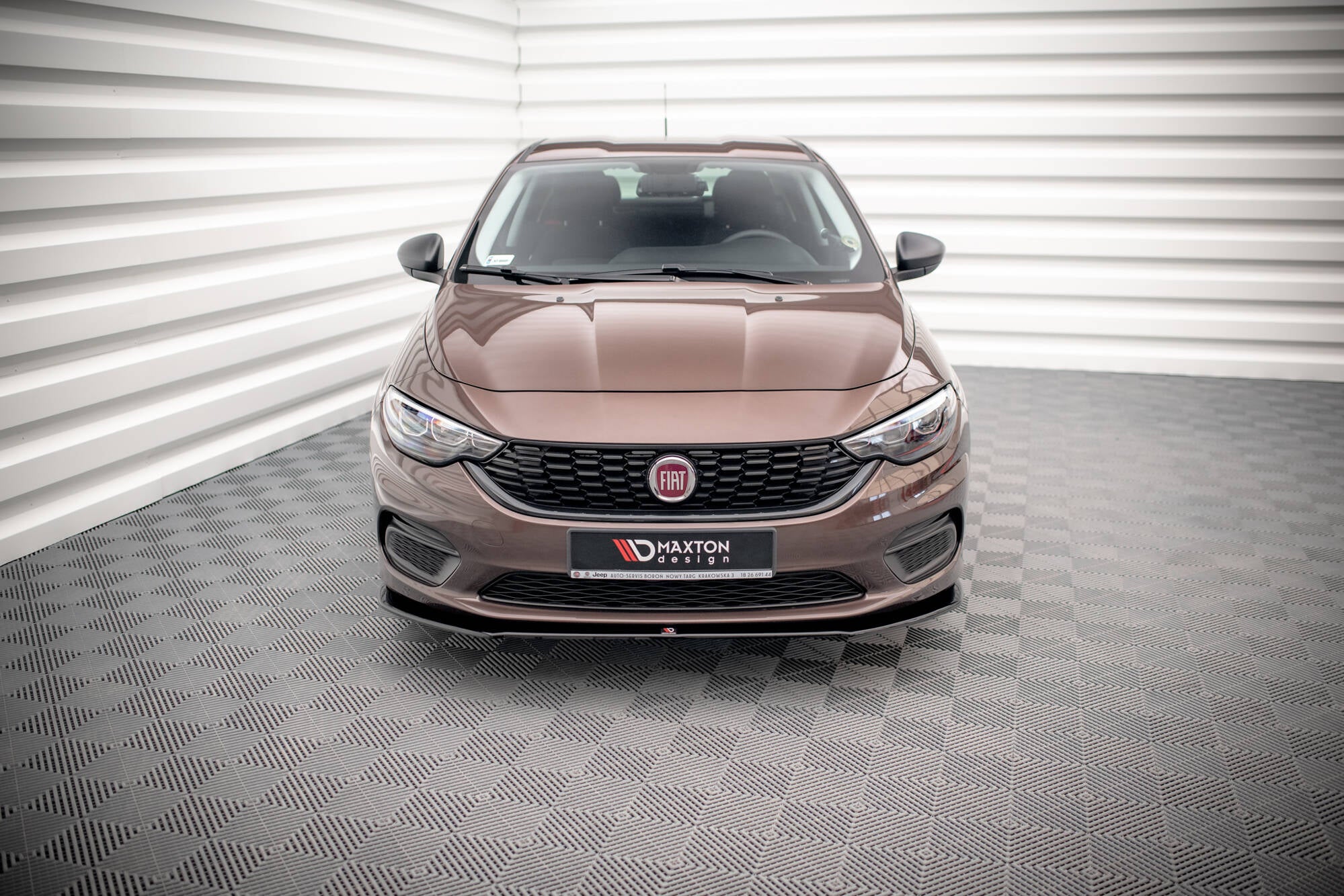 Maxton Design Street+ Spoilerlippe Front Ansatz passend für Fiat Tipo S-Design schwarz Hochglanz