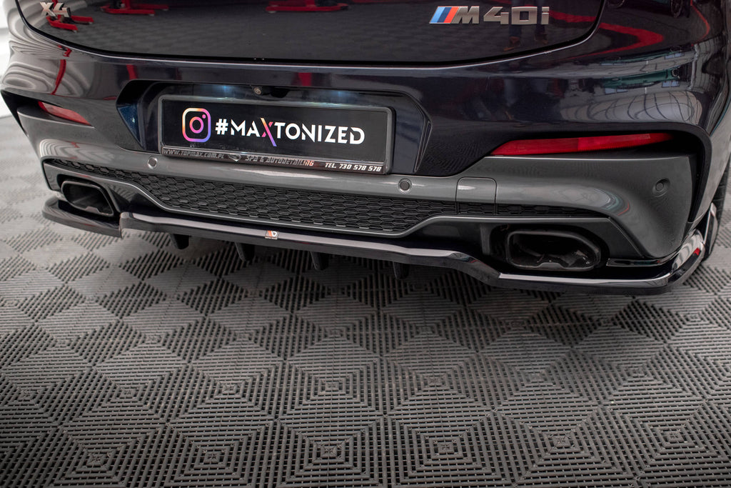 Maxton Design Street+ Mittlerer Diffusor RACE V.2 passend für BMW X4 M40i G02 schwarz Hochglanz
