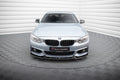 Maxton Design Street+ Spoilerlippe Front Ansatz V.4 passend für BMW 4er Coupe / Gran Coupe / Cabrio M-Paket F32 / F36 / F33 schwarz Hochglanz