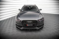 Maxton Design Street+ Spoilerlippe Front Ansatz V.3 passend für Audi A4 S-Line / S4 B8 Facelift schwarz Hochglanz
