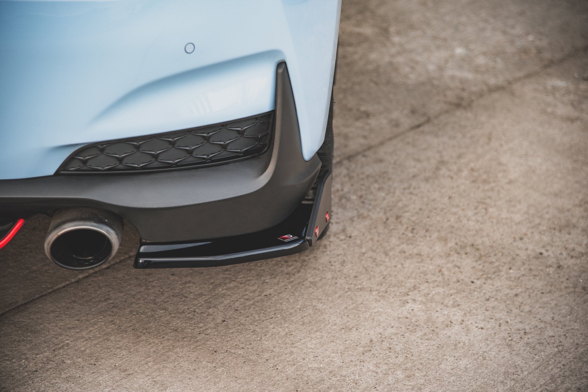 Maxton Design Heck Ansatz Flaps Diffusor V.6 + Flaps passend für Hyundai I30 N Mk3 Hatchback