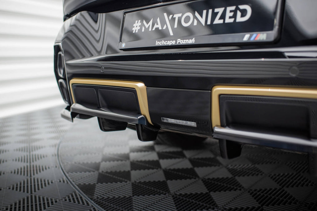 Maxton Design Street+ Mittlerer Diffusor RACE passend für BMW XM G09 schwarz Hochglanz