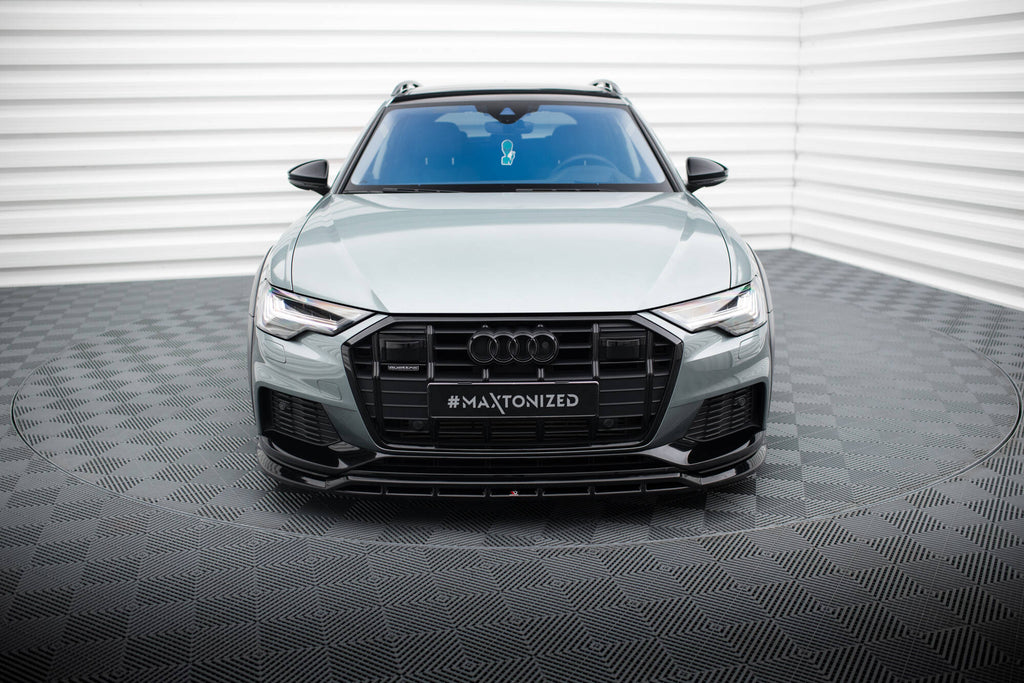 Maxton Design Street+ Spoilerlippe Front Ansatz passend für Audi A6 Allroad C8 schwarz Hochglanz