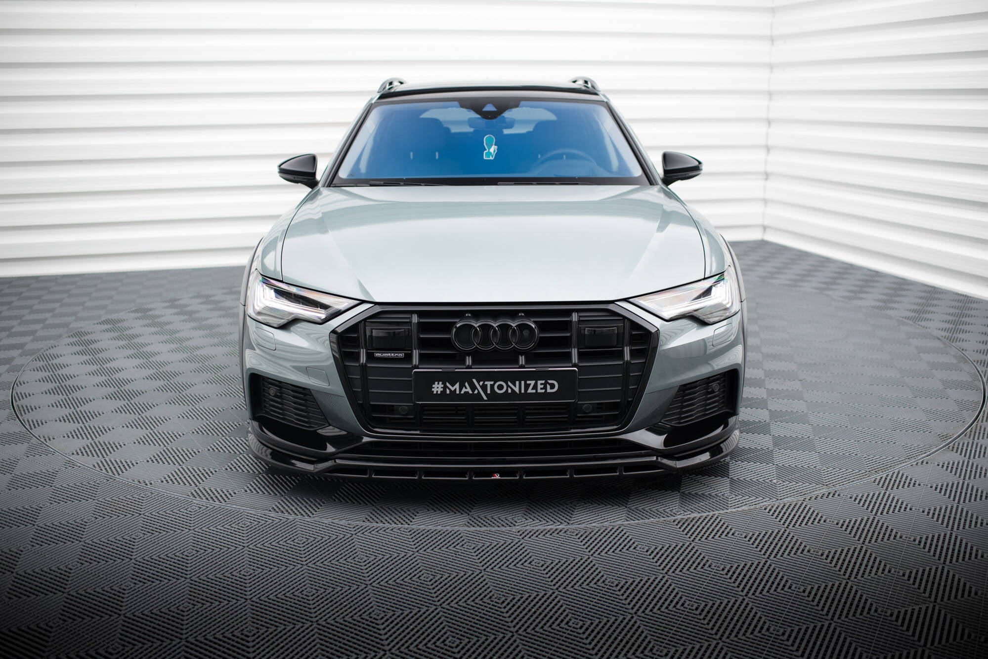 Maxton Design Street+ Spoilerlippe Front Ansatz passend für Audi A6 Allroad C8 schwarz Hochglanz