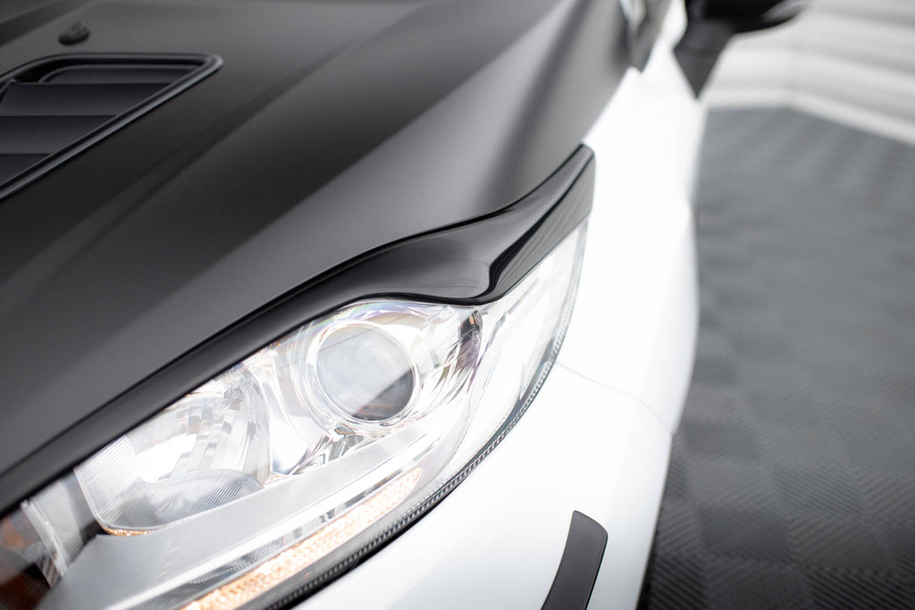 Maxton Design Scheinwerfer Blenden Böser Blick V.2 passend für Ford Fiesta ST / ST-Line / Standard Mk7 FL schwarz Hochglanz