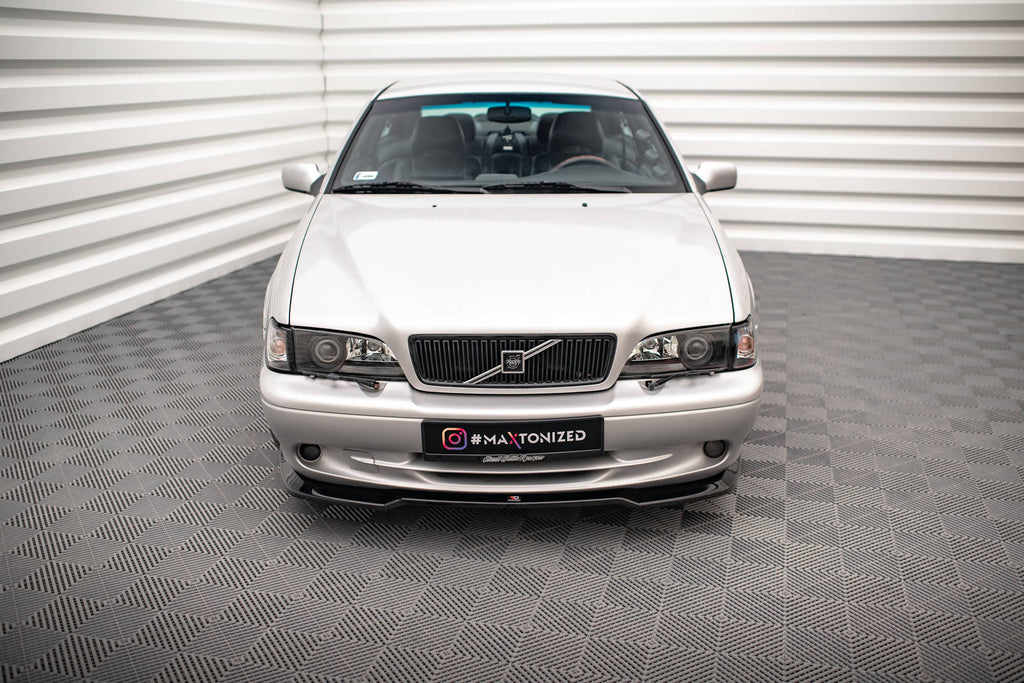 Maxton Design Street+ Spoilerlippe Front Ansatz V.2 passend für Volvo C70 Mk1 schwarz Hochglanz