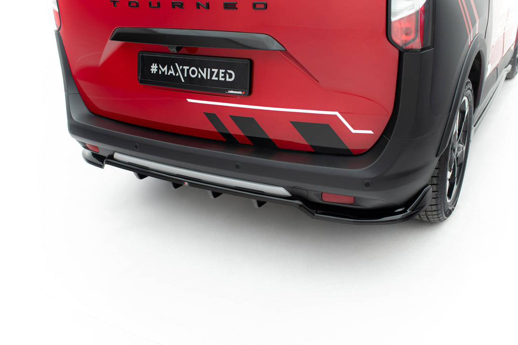 Maxton Design Street+ Mittlerer Diffusor RACE passend für Ford Tourneo Courier Mk2 schwarz Hochglanz