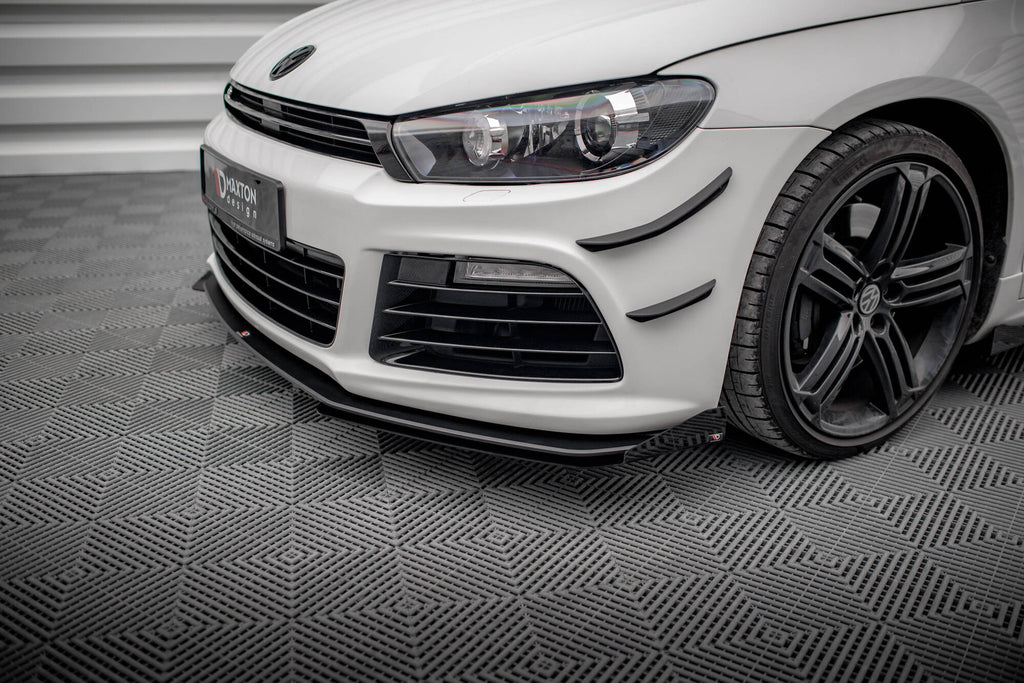 Maxton Design Front Stoßstange Flaps passend für VW Scirocco R Mk3 schwarz Hochglanz
