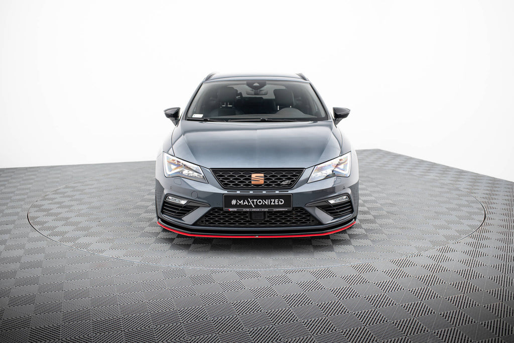 Maxton Design Street+ Spoilerlippe Front Ansatz V.3 passend für Seat Leon Cupra / FR Mk3 FL