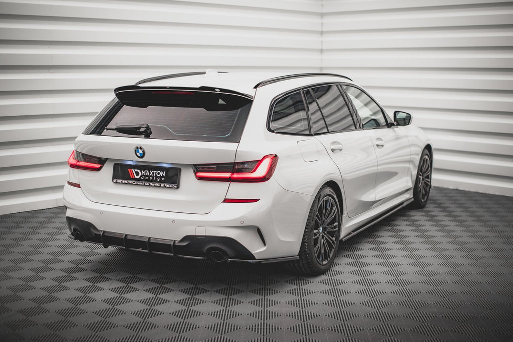 Maxton Design Heck Ansatz Flaps Diffusor V.2 passend für BMW 3er G20 / G21 M-Paket schwarz Hochglanz