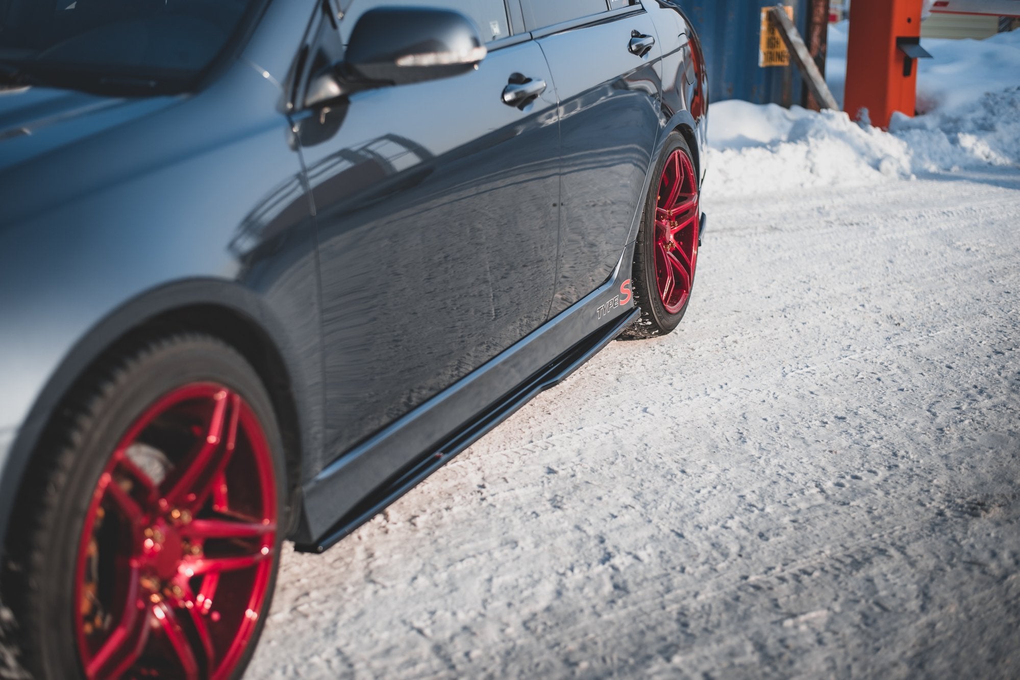 Maxton Design Street+ Seitenschweller Leisten V.2 passend für Honda Accord Mk7 Type-S schwarz Hochglanz