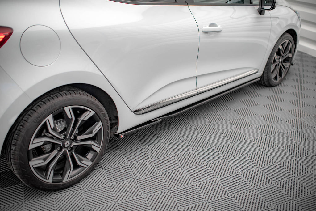 Maxton Design Street+ Seitenschweller Leisten passend für Renault Clio Mk5 schwarz Hochglanz