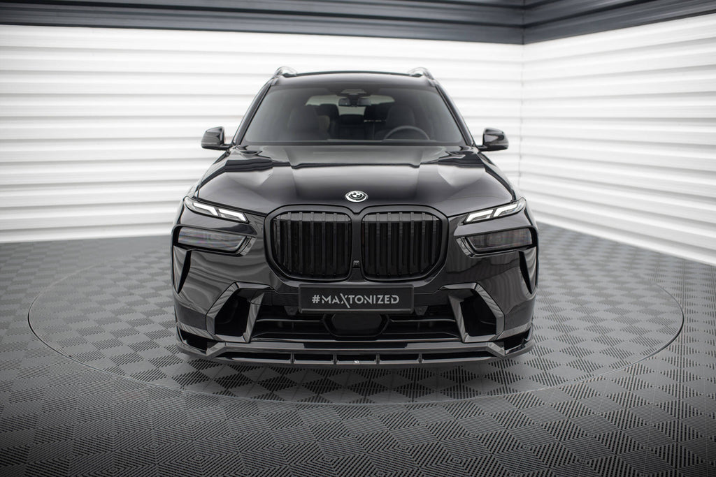 Maxton Design Street+ Spoilerlippe Front Ansatz passend für BMW X7 M-Paket G07 Facelift schwarz Hochglanz