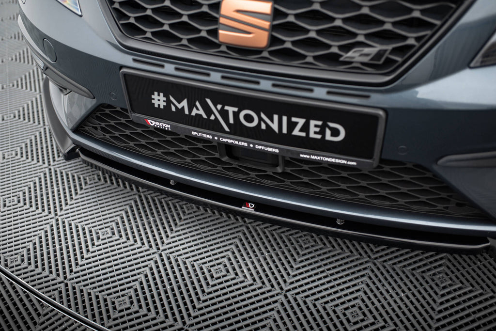 Maxton Design Street+ Spoilerlippe Front Ansatz V.6 passend für Seat Leon Cupra / FR Mk3 FL schwarz Hochglanz