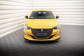 Maxton Design Street+ Spoilerlippe Front Ansatz V.2 passend für Peugeot 208 GT Mk2 schwarz Hochglanz