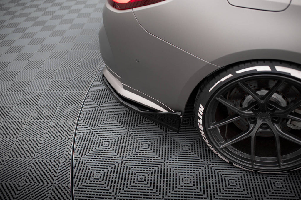 Maxton Design Heck Ansatz Flaps Diffusor V.5 passend für (Für heckansatz v.1) BMW M4 G82 / G82 Facelift schwarz Hochglanz