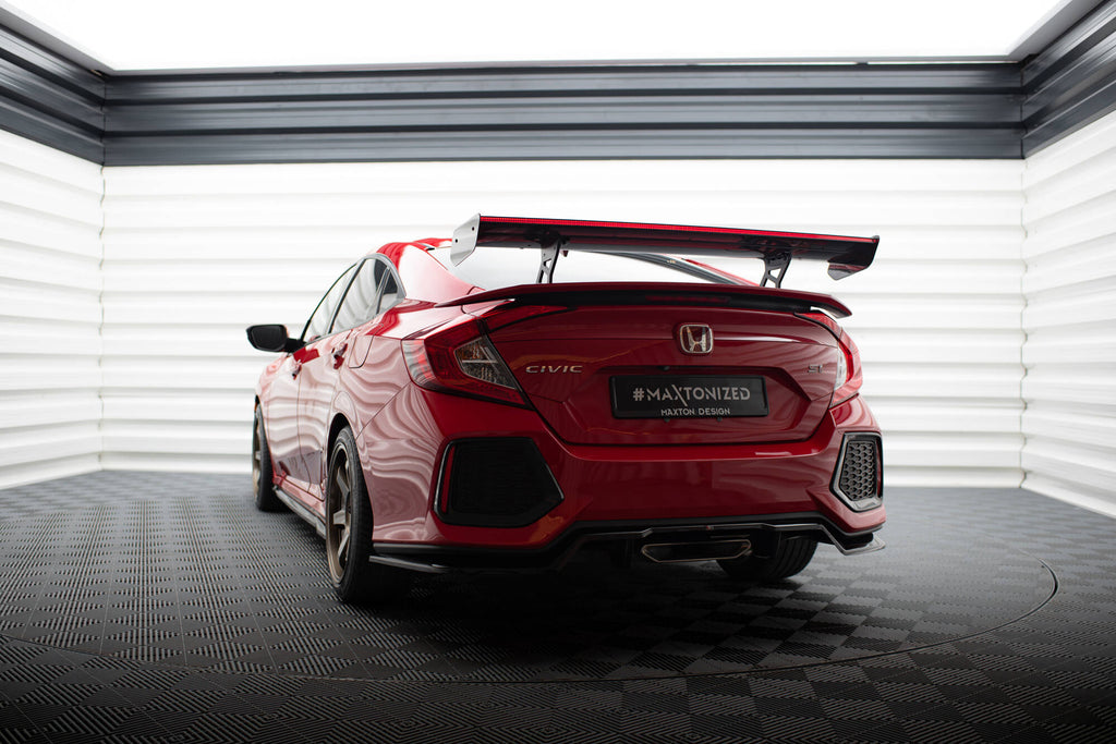 Maxton Design Carbon Spoiler With Internal Brackets Uprights + LED Honda Civic SI Mk10 für Honda Civic Mk10