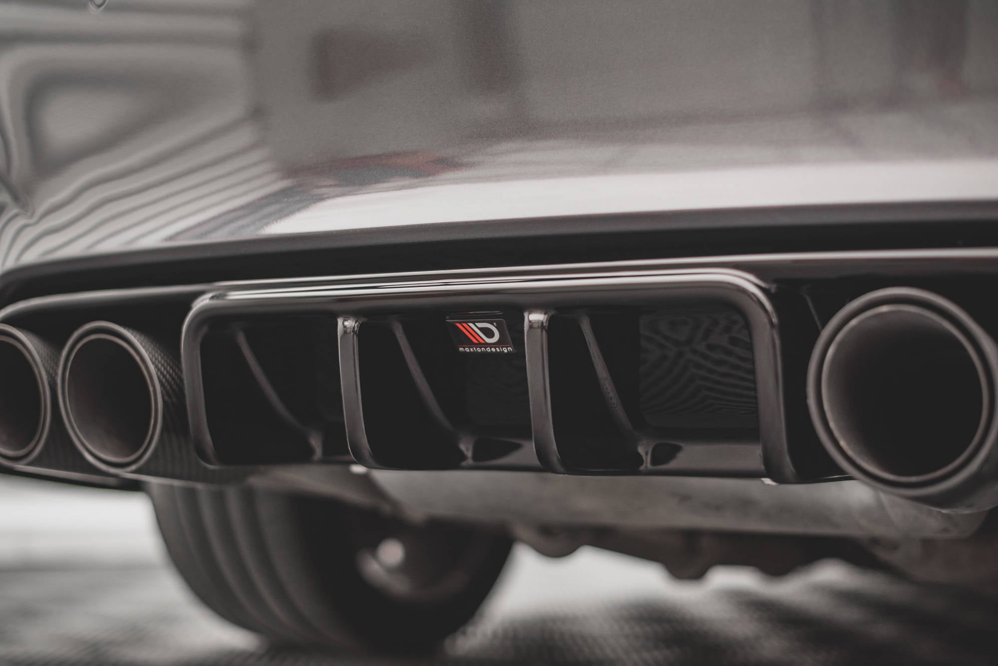 Maxton Design Diffusor Heck Ansatz passend für BMW M4 F82 schwarz Hochglanz