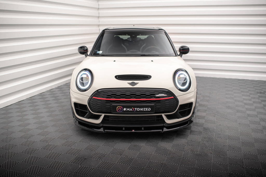 Maxton Design Street+ Spoilerlippe Front Ansatz V.1 passend für Mini Cooper Clubman John Cooper Works F54 Facelift schwarz Hochglanz