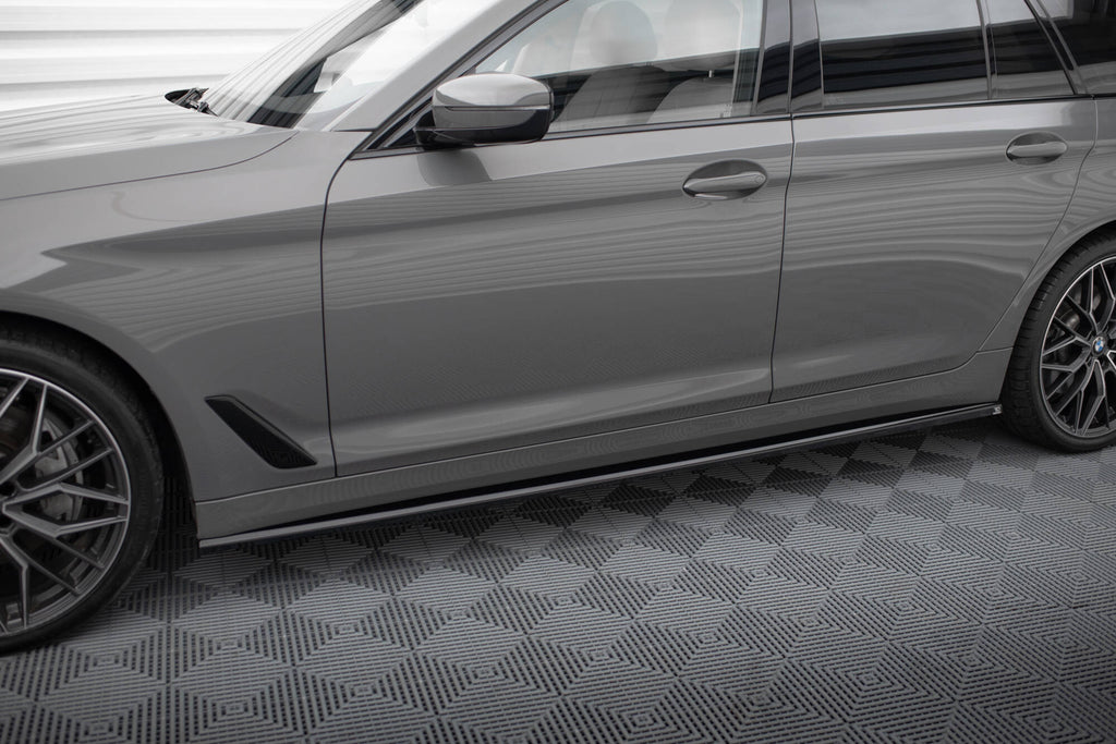 Maxton Design Street+ Seitenschweller Leisten passend für BMW 5er G30 / G31 Facelift schwarz Hochglanz