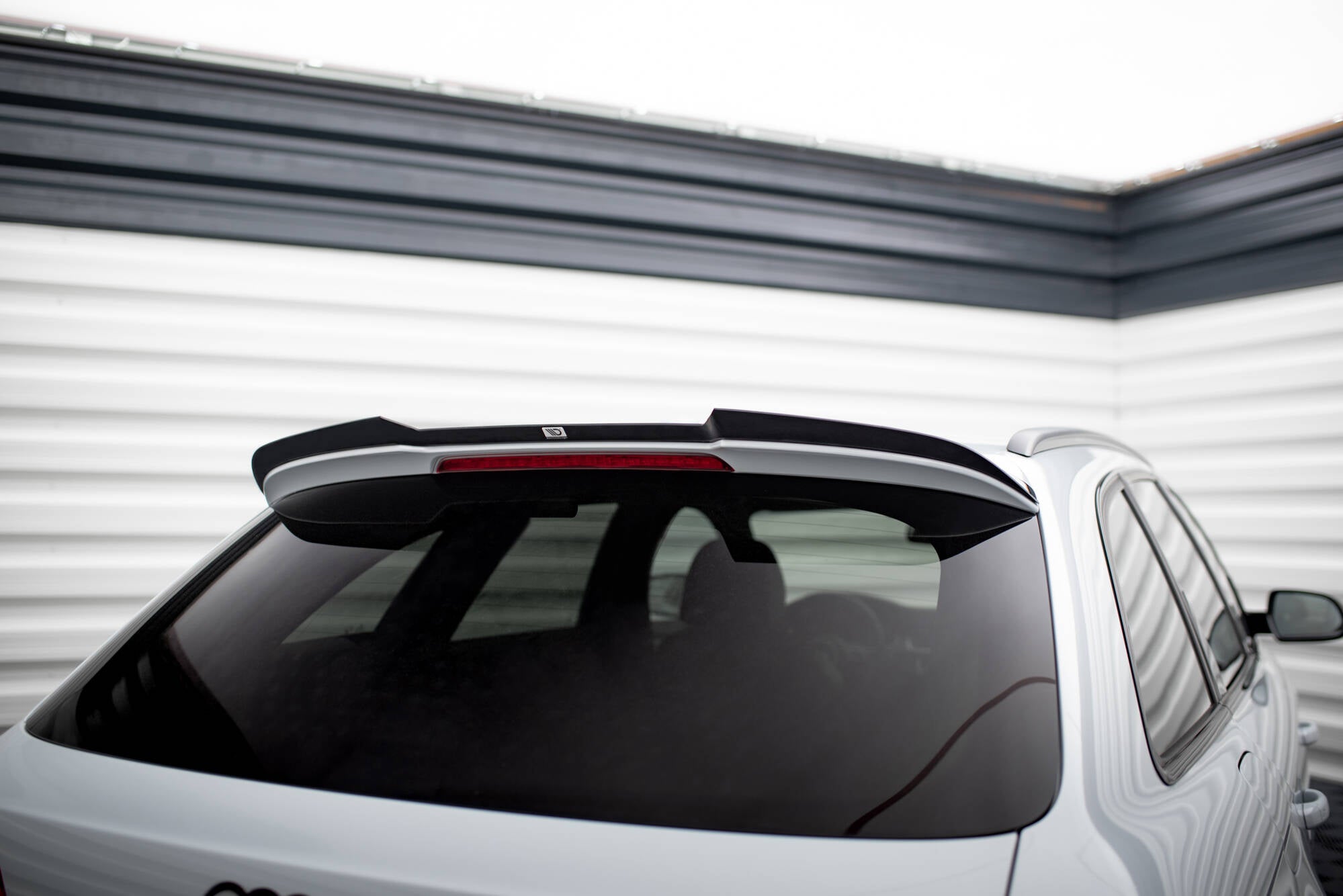 Maxton Design Spoiler CAP passend für Audi A4 Competition Avant B8 Facelift schwarz Hochglanz