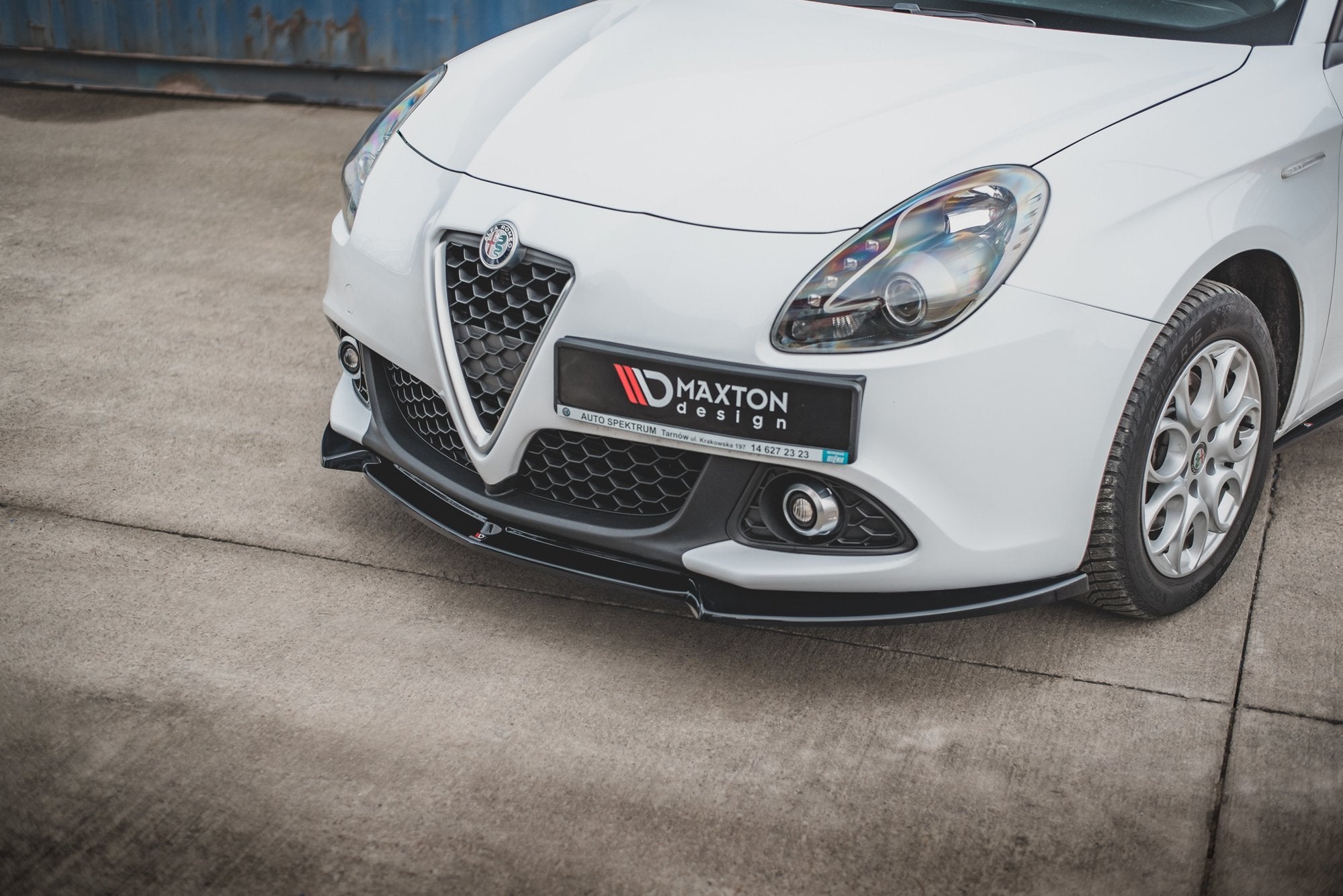 Maxton Design Street+ Spoilerlippe Front Ansatz V.3 passend für Alfa Romeo Giulietta schwarz Hochglanz