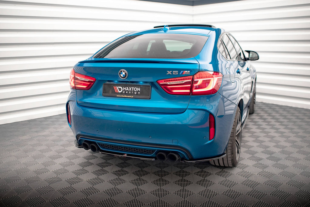 Maxton Design Heck Ansatz Flaps Diffusor passend für BMW X6 M F86 schwarz Hochglanz