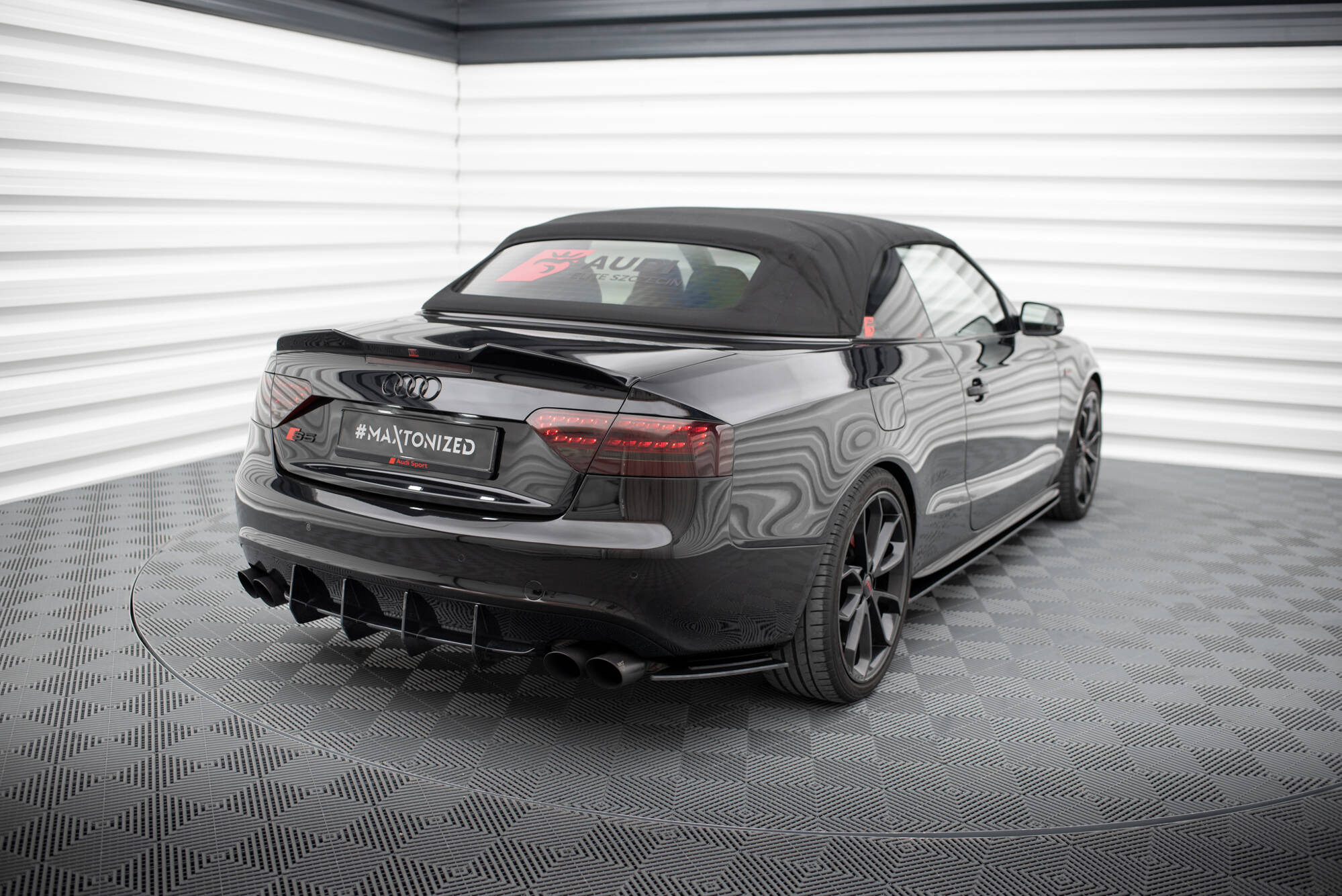 Maxton Design Street Pro Heck Ansatz Flaps Diffusor passend für Audi S5 / A5 S-Line Coupe / Cabriolet 8T