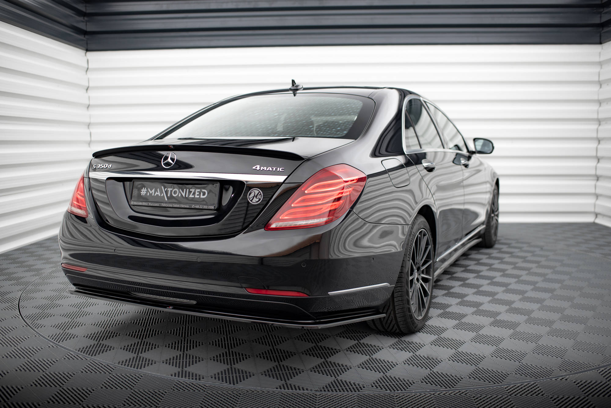 Maxton Design Heckansatz V.2 Mercedes-Benz S W222 schwarz Hochglanz für Mercedes-Benz S Klasse W222