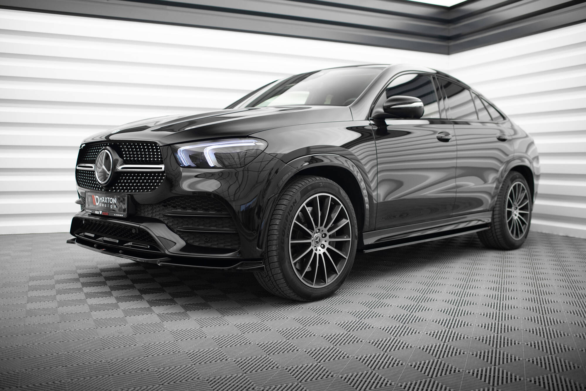 Maxton Design Street+ Seitenschweller Leisten passend für Mercedes-AMG / AMG-Line GLE Coupe C167 / C167 Facelift schwarz Hochglanz