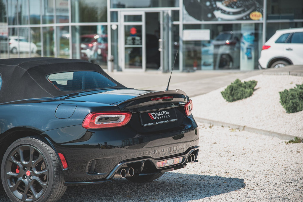 Maxton Design Spoiler CAP passend für Abarth 124 Spider schwarz Hochglanz