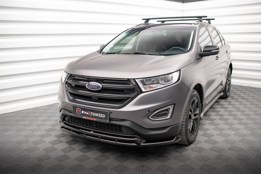Maxton Design Street+ Spoilerlippe Front Ansatz passend für Ford Edge Mk2 schwarz Hochglanz